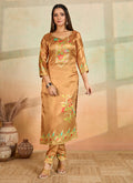 Prazu Fashion Mustard Printed Cotton Reyon Kurta Pant Set - Distacart