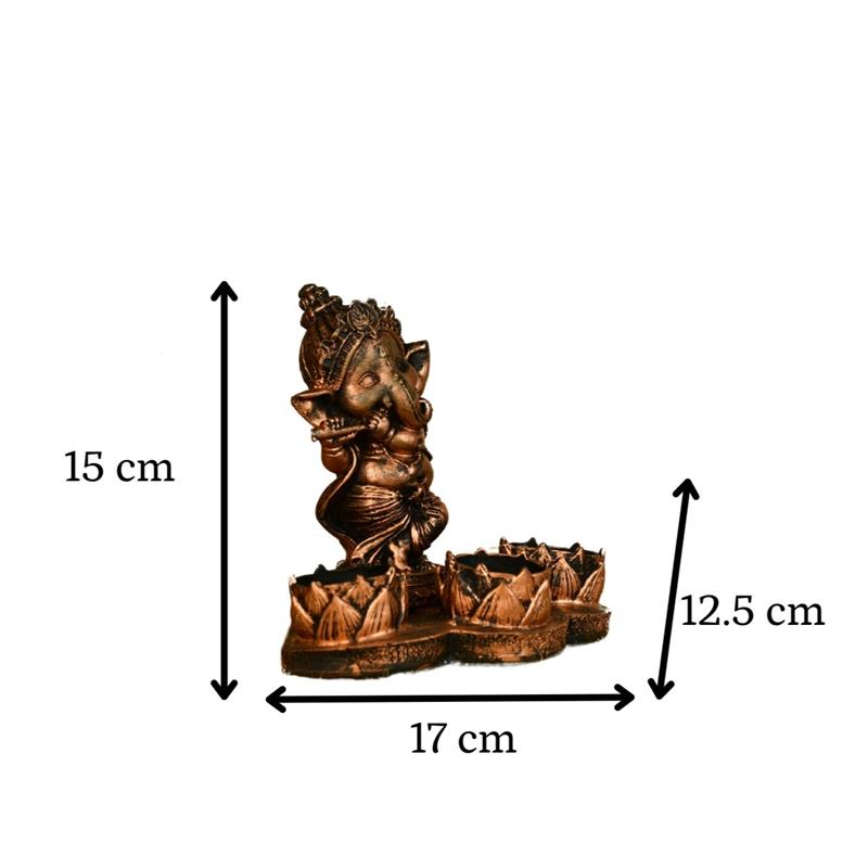 Ganesh Resin Candle Holder by Sowpeace / Artisan Home Decor & Showpiece - Distacart