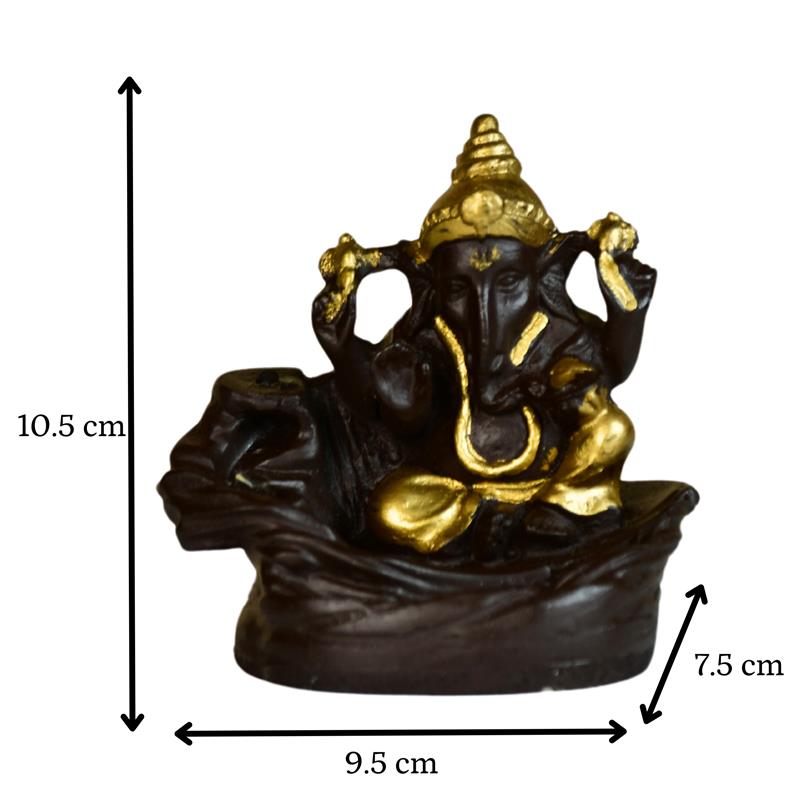 Golden Ganesh Resin Tabletop Decor by Sowpeace / Unique Home Showpiece - Distacart