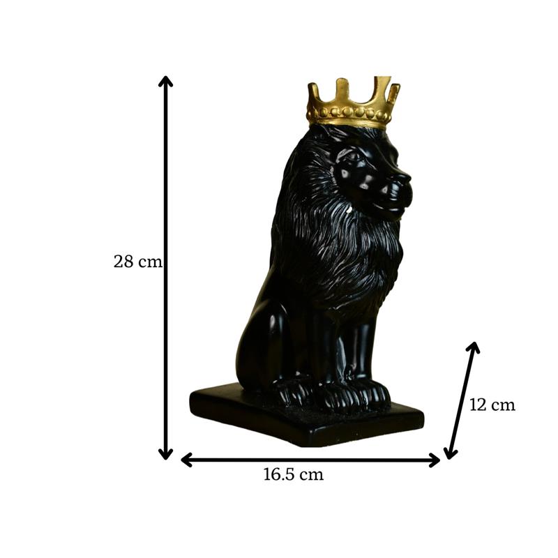 Sowpeace Black Lion Showpiece - Distacart