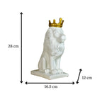 Sowpeace White Lion Showpiece - Distacart