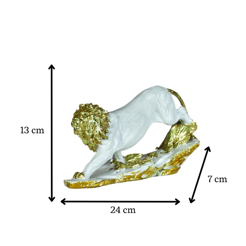 Sowpeace Resin Leaping Lion - Distacart