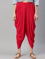 Women’s Red Dhoti Pant CH10D