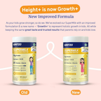 Gritzo SuperMilk Growth+ (Formerly Height+) Unsweetened Drink Mix (13+y Girls), 13g Protein Powder - Creamy Vanilla