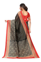 Vamika Black Printed Art Silk Saree