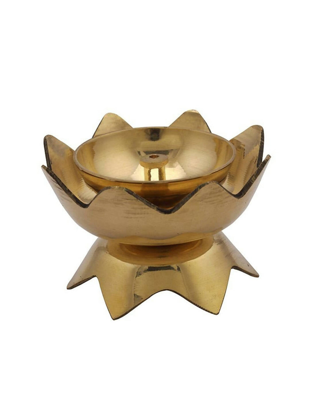 CraftVatika Gold-Toned Brass Handmade Diya