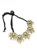 Mominos Fashion Johar Kamal Oxidised Gold-Plated Ganesha Design Necklace Choker Set - Distacart