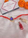 Designer kundan Rakhi - Ruby Raang - Distacart