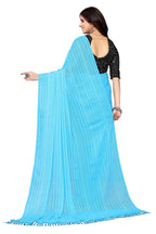 Vamika Georgette Sequence Work Firozi Bollywood Style Saree - Distacart