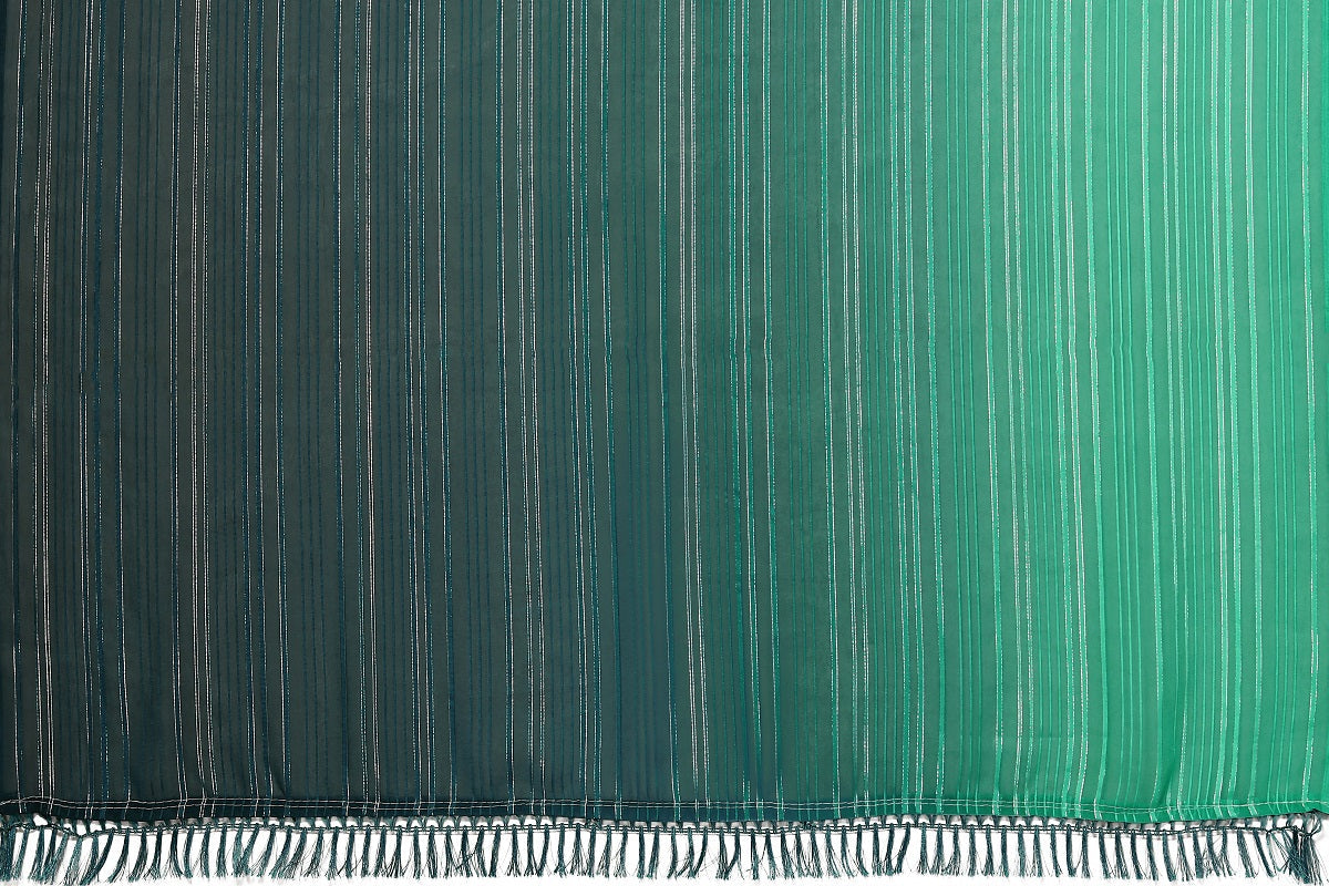 Vamika Georgette Sequence Work Green & Dark Green Bollywood Style Saree - Distacart