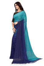 Vamika Georgette Sequence Work Rama & Blue Bollywood Style Saree