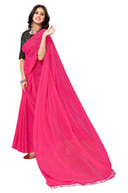 Vamika Georgette Sequence Work Hot Pink Bollywood Style Saree