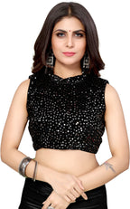 Vamika Georgette With Sequence Black Light Weight Trendy Look Bollywood Style Saree - Distacart
