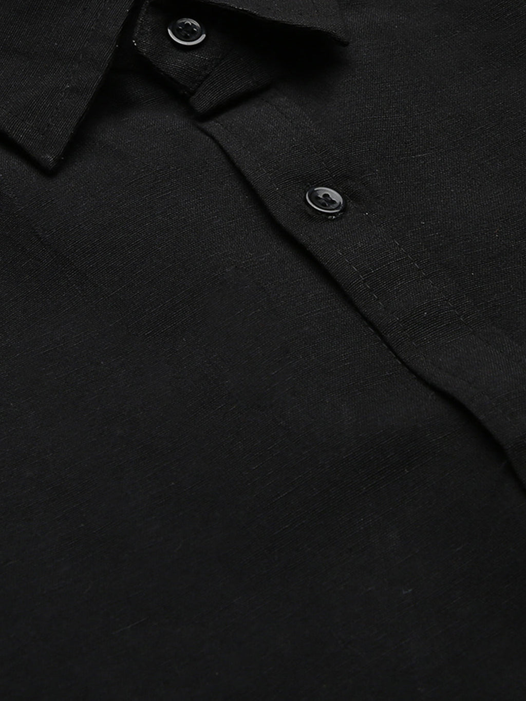 RIAG Black Men's Full Sleeves Solid Shirt - Distacart
