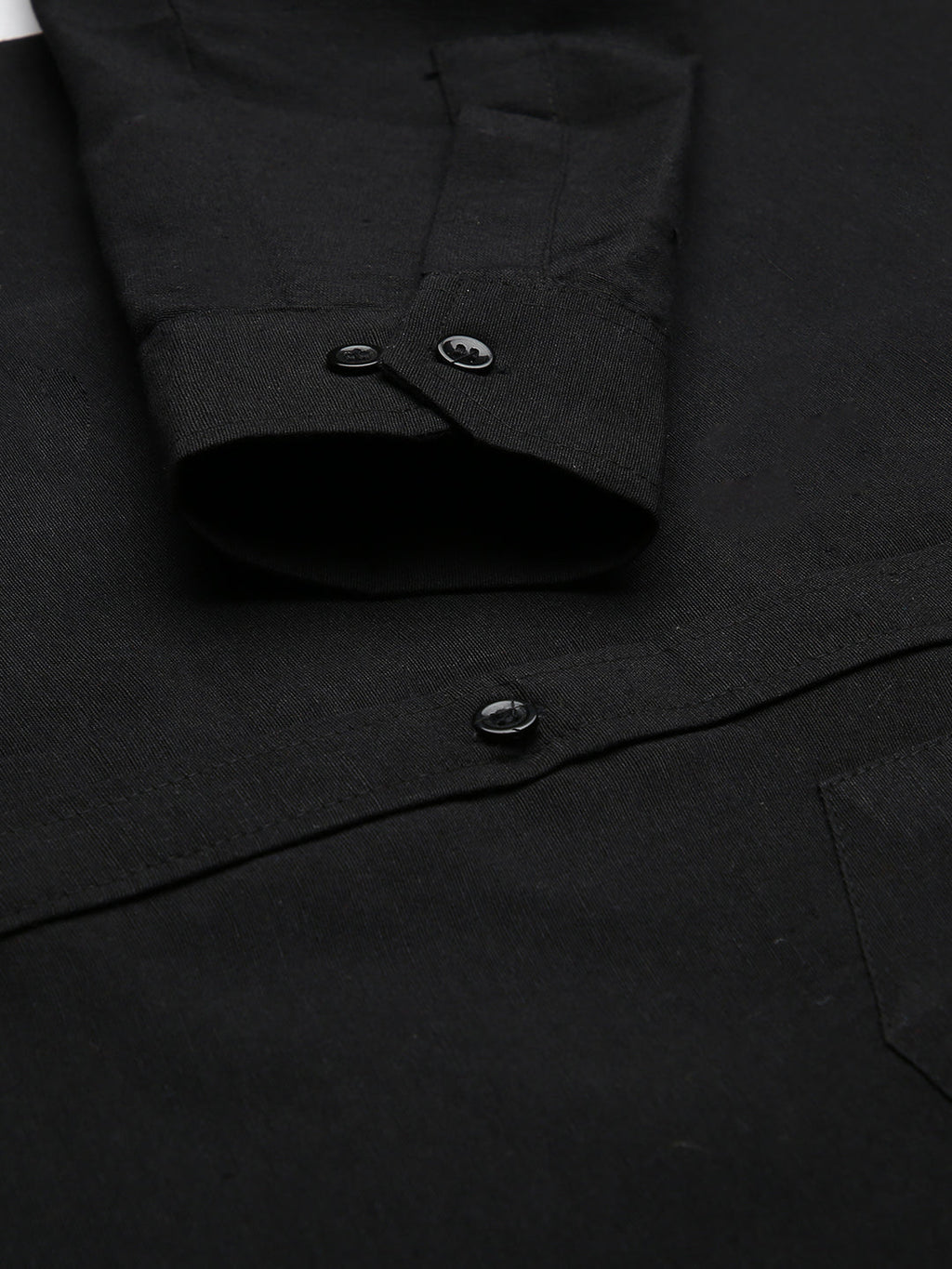 RIAG Black Men's Full Sleeves Solid Shirt - Distacart