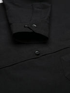 RIAG Black Men's Full Sleeves Solid Shirt - Distacart