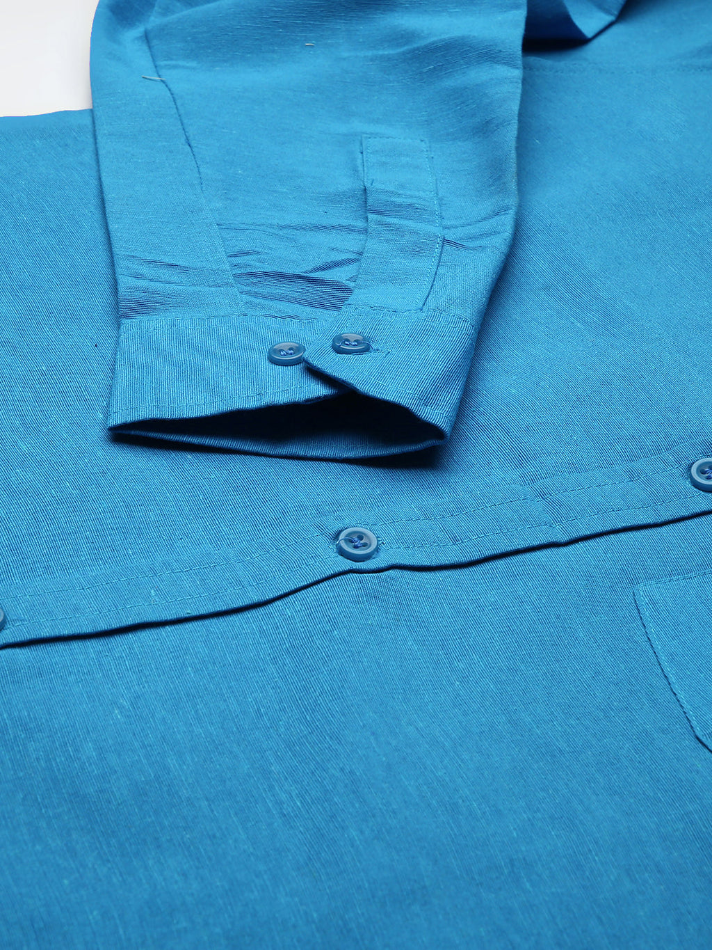 RIAG Blue Men's Full Sleeves Solid Shirt - Distacart