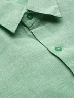 RIAG Green Men's Full Sleeves Solid Shirt - Distacart
