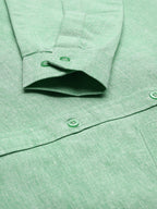 RIAG Green Men's Full Sleeves Solid Shirt - Distacart