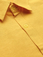 RIAG Yellow Men's Full Sleeves Solid Shirt - Distacart