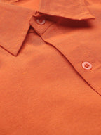RIAG Orange Men's Full Sleeves Solid Shirt - Distacart