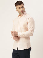 RIAG Beige Men's Full Sleeves Solid Shirt - Distacart