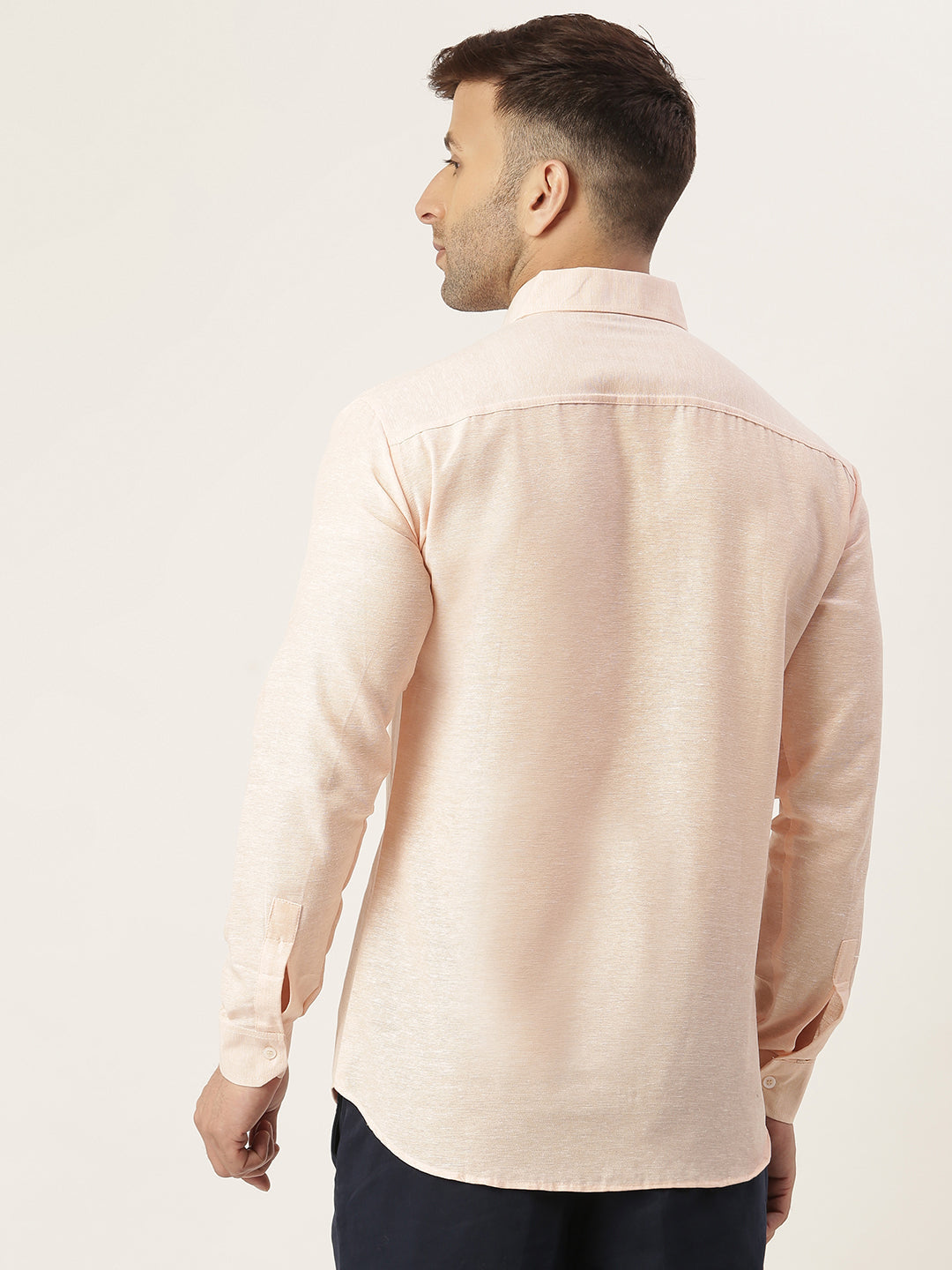 RIAG Beige Men's Full Sleeves Solid Shirt - Distacart