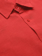 RIAG Red Men's Full Sleeves Solid Shirt - Distacart