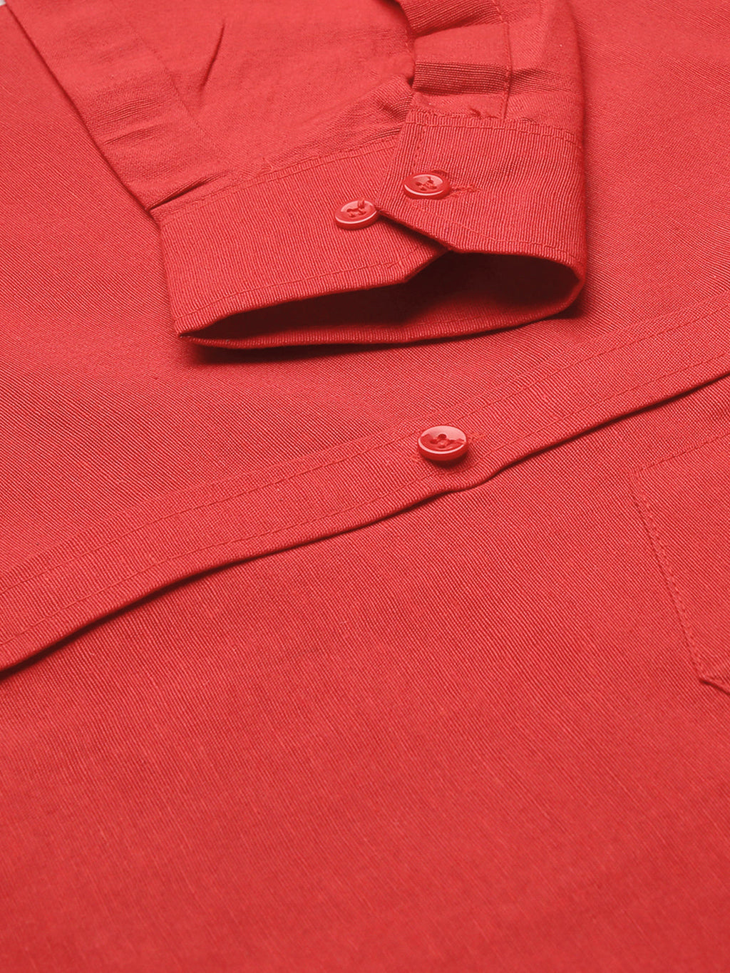 RIAG Red Men's Full Sleeves Solid Shirt - Distacart