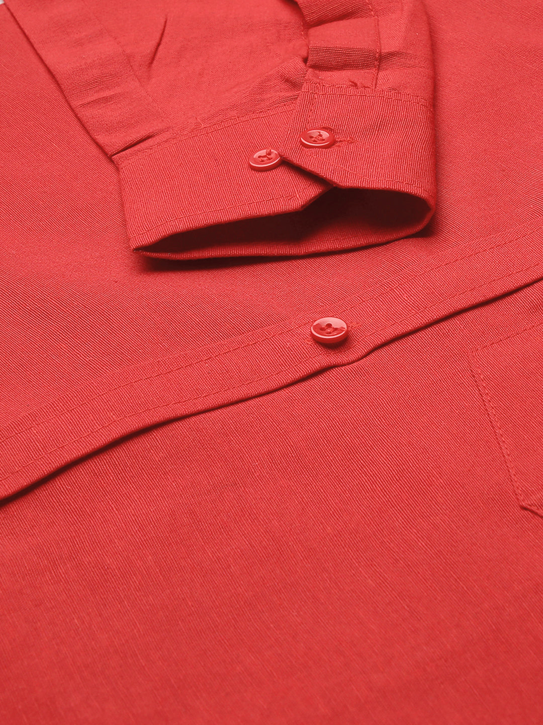 RIAG Red Men's Full Sleeves Solid Shirt - Distacart