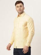 RIAG Beige Men's Full Sleeves Solid Shirt - Distacart