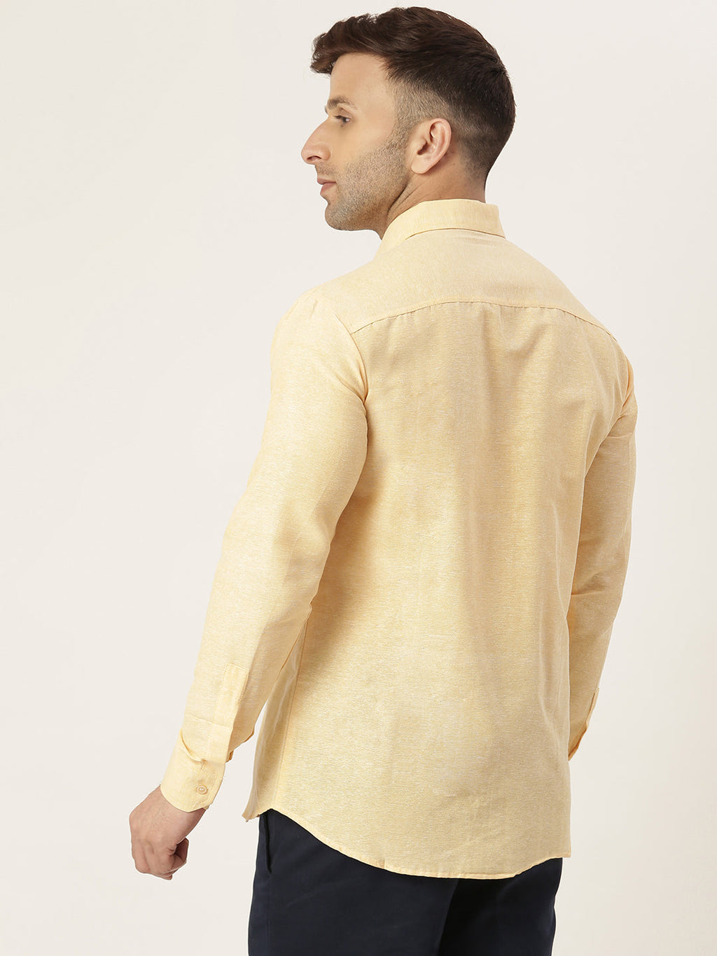 RIAG Beige Men's Full Sleeves Solid Shirt - Distacart