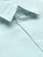 RIAG Light Blue Men's Full Sleeves Solid Shirt - Distacart