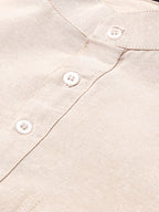 RIAG Men's Beige Cotton Short Ethnic Kurta - Distacart