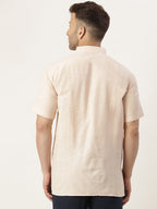 RIAG Men's Beige Cotton Short Ethnic Kurta - Distacart
