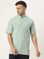 RIAG Men's Green Cotton Short Ethnic Kurta - Distacart