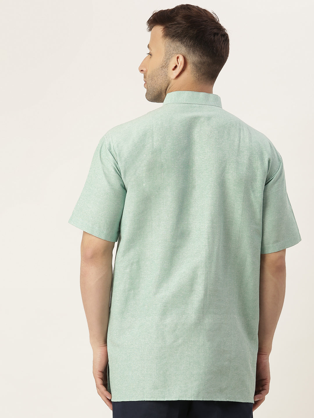 RIAG Men's Green Cotton Short Ethnic Kurta - Distacart