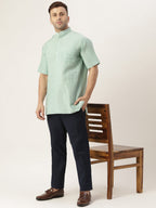 RIAG Men's Green Cotton Short Ethnic Kurta - Distacart