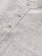 RIAG Men's Grey Cotton Short Ethnic Kurta - Distacart