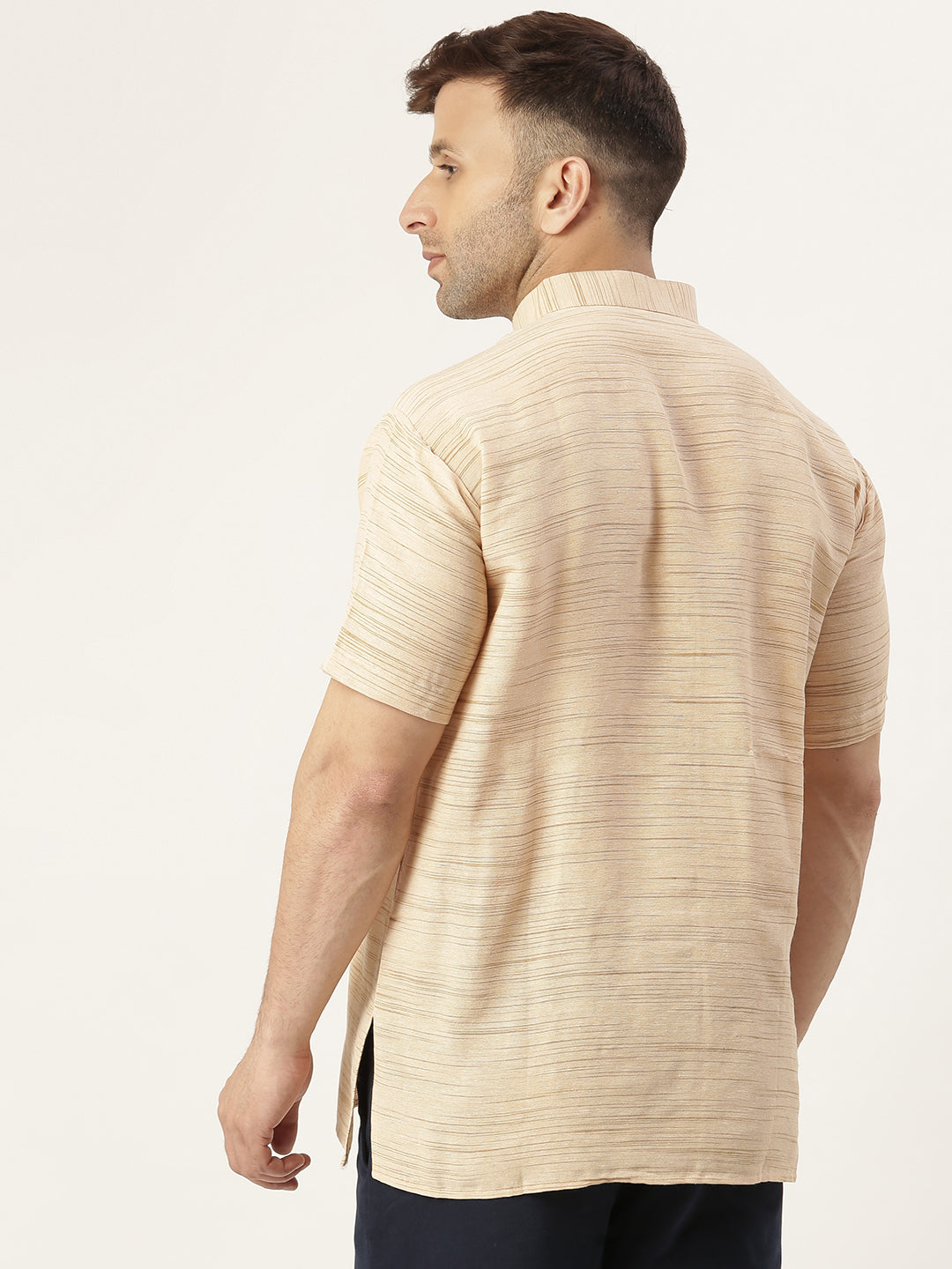 RIAG Men's Beige Cotton Long Ethnic Kurta - Distacart