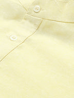RIAG Men's Yellow Cotton Short Ethnic Kurta - Distacart