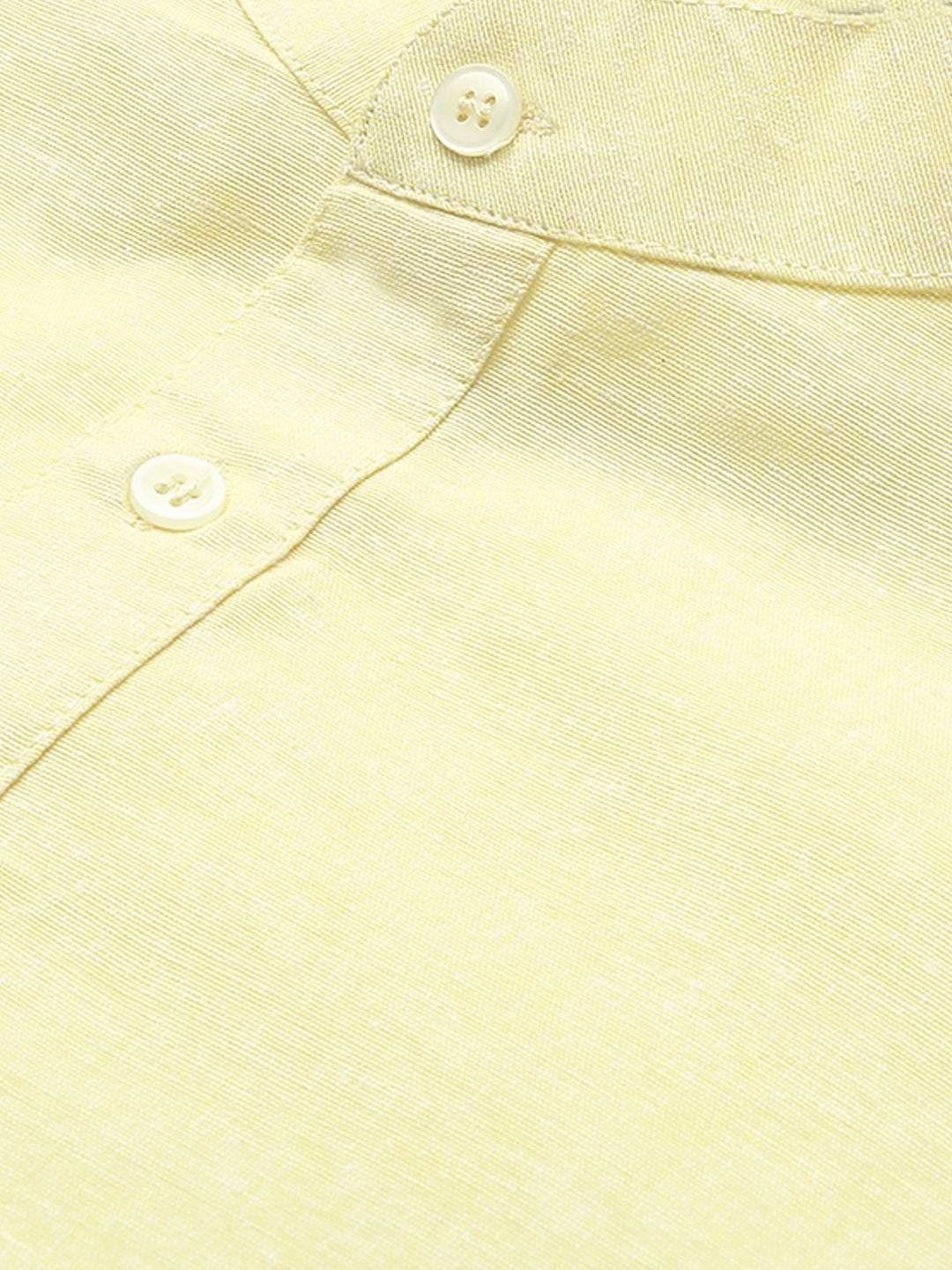RIAG Men's Yellow Cotton Short Ethnic Kurta - Distacart