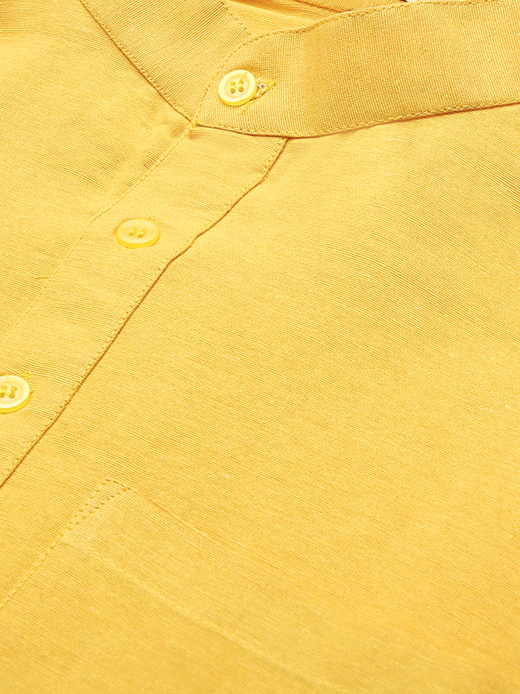 RIAG Men's Yellow Cotton Short Ethnic Kurta - Distacart