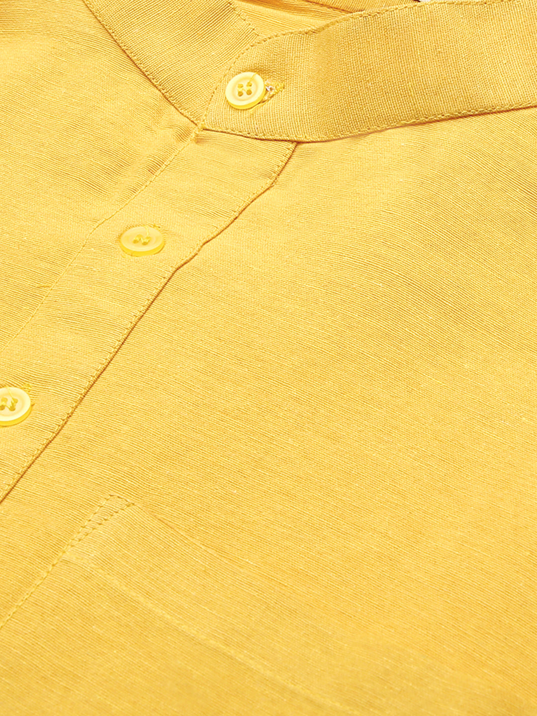 RIAG Men's Yellow Cotton Short Ethnic Kurta - Distacart