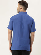 RIAG Men's Navy blue Cotton Short Ethnic Kurta - Distacart