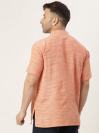 RIAG Men's Orange Cotton Long Ethnic Kurta - Distacart