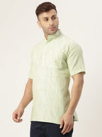 RIAG Men's Green Cotton Long Ethnic Kurta - Distacart