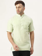 RIAG Men's Green Cotton Short Ethnic Kurta - Distacart