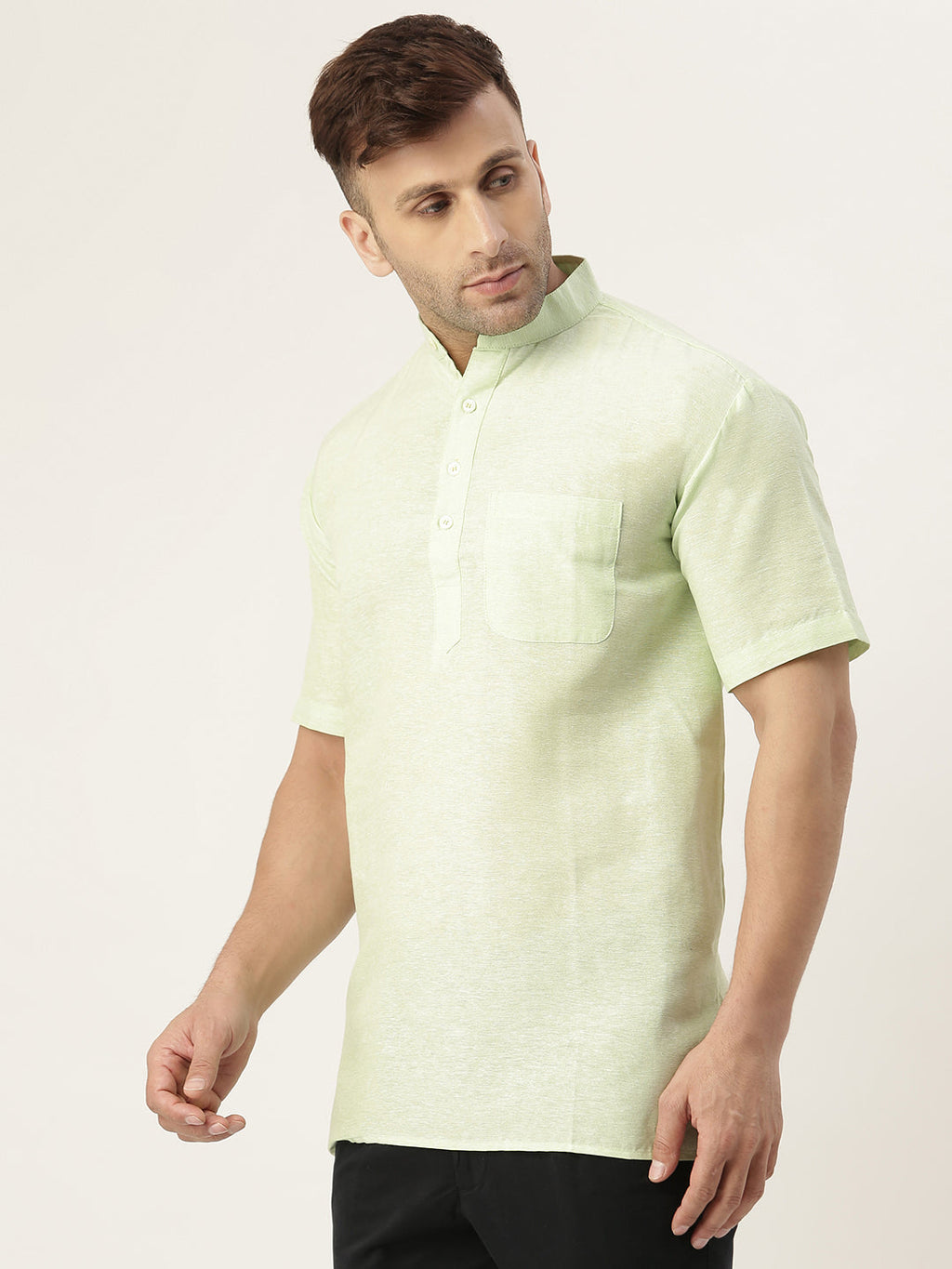 RIAG Men's Green Cotton Short Ethnic Kurta - Distacart
