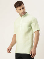 RIAG Men's Green Cotton Short Ethnic Kurta - Distacart